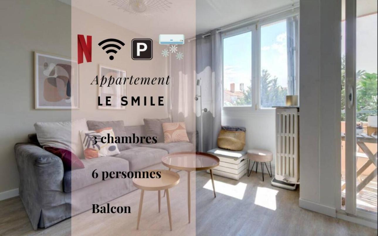 Le Smile - 3 Bedrooms - 8Pers - Parking - Centre Gare Montpellier Exteriör bild